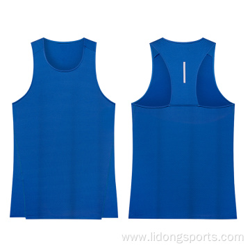 2021 Men Fitness sleeveless shirt Male mesh breathable